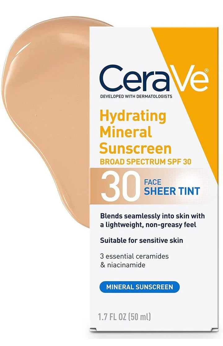 CeraVe Hydrating Mineral Sunscreen SPF 30 Face Sheer Tint